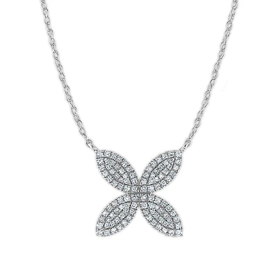 LoveSong 1/5 CTW Natural Diamond Fashion 18-inch Necklace in 10KT White Gold