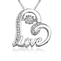 LoveSong 1/10 CTW Natural Diamond Dancing 18-inch Pendant in Sterling Silver