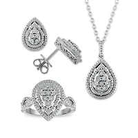 1/3 CTW Natural Diamond Box Set in Sterling Silver