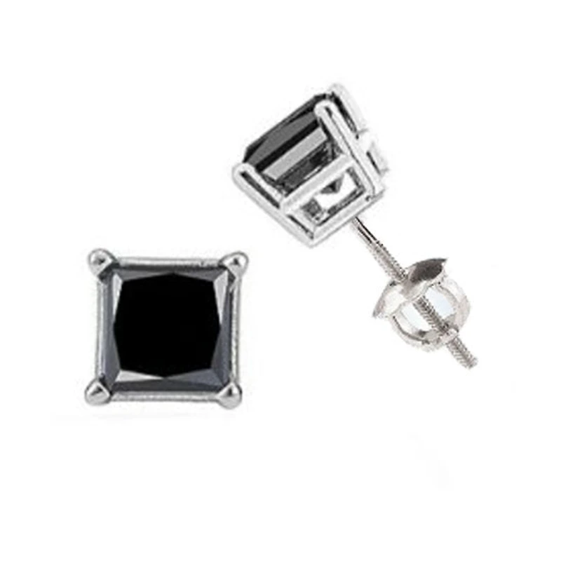 1/2 CTW Natural Diamond Solitaire Stud Earrings in 10KT White Gold