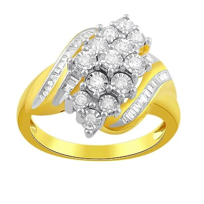 1/2 CTW Natural Diamond Ring in 10KT Yellow Gold