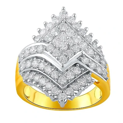 1-3/4 CTW Natural Diamond Ring in 10KT Yellow Gold