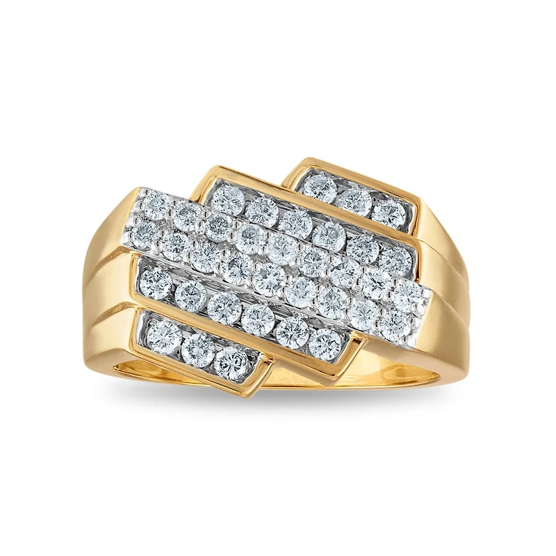 1 CTW Natural Diamond Ring in 10KT Yellow Gold