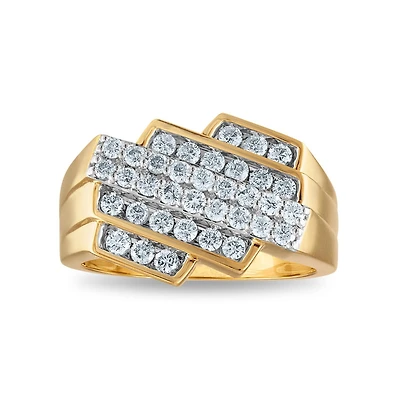 1 CTW Natural Diamond Ring in 10KT Yellow Gold