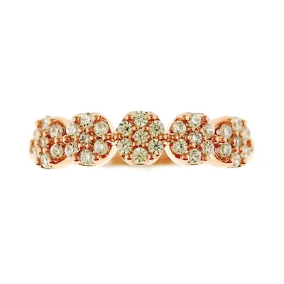 1/2 CTW Natural Diamond Anniversary Ring in 10KT Rose Gold
