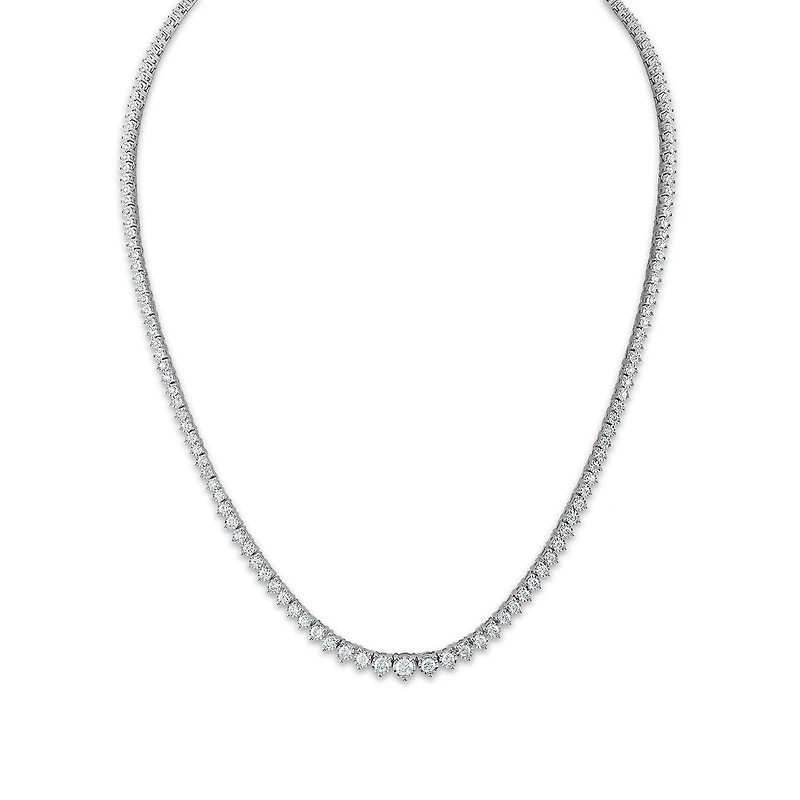 3 CTW Natural Diamond 18-inch Tennis Necklace in 14KT White Gold