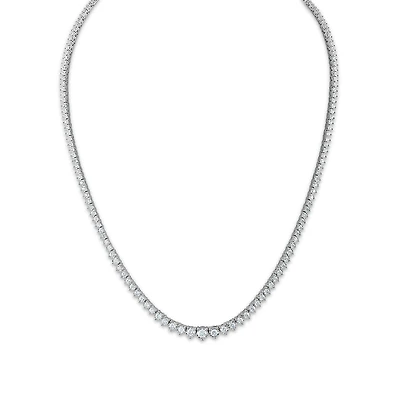 3 CTW Natural Diamond 18-inch Tennis Necklace in 14KT White Gold