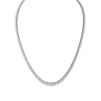 3 CTW Natural Diamond 18-inch Tennis Necklace in 14KT White Gold