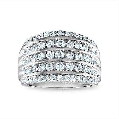 2 CTW Natural Diamond Anniversary Ring in 10KT White Gold