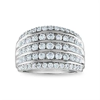 2 CTW Natural Diamond Anniversary Ring in 10KT White Gold