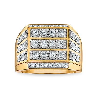 1 CTW Natural Diamond Ring in 10KT Yellow Gold