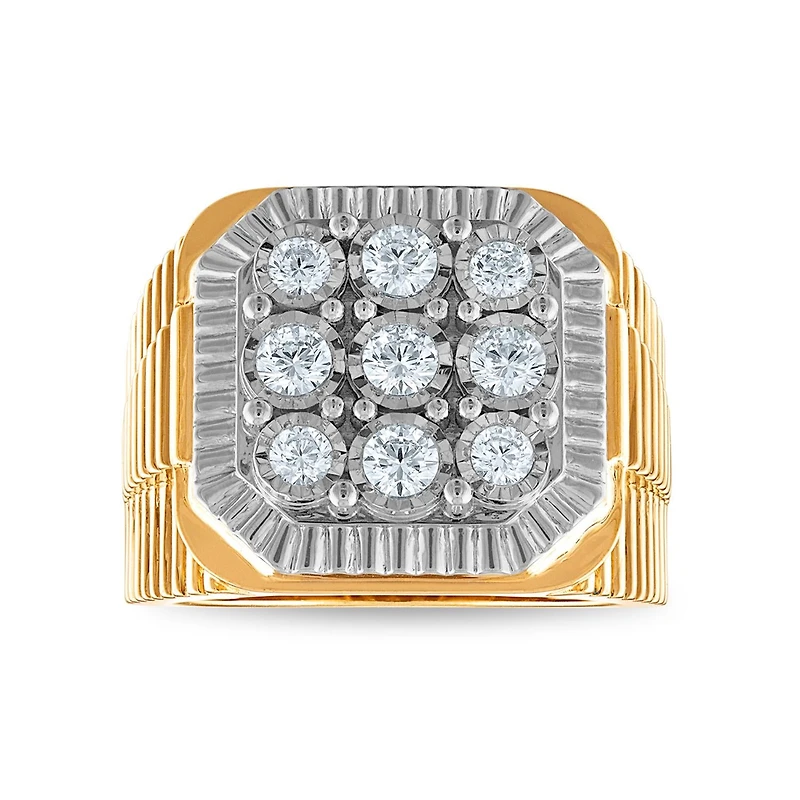 1 CTW Natural Diamond Ring in 10KT Yellow Gold