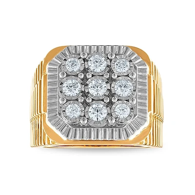 1 CTW Natural Diamond Ring in 10KT Yellow Gold