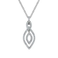 1/4 CTW Natural Diamond 18-inch Pendant in Sterling Silver