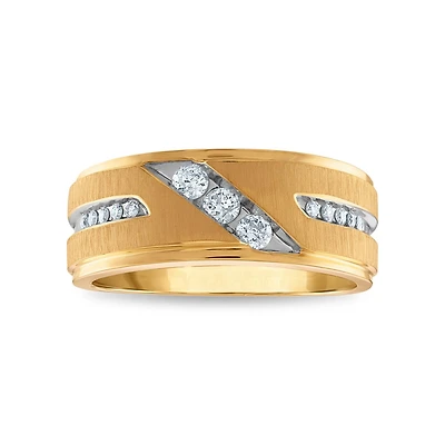 1/3 CTW Natural Diamond Wedding Ring in 10KT Yellow Gold