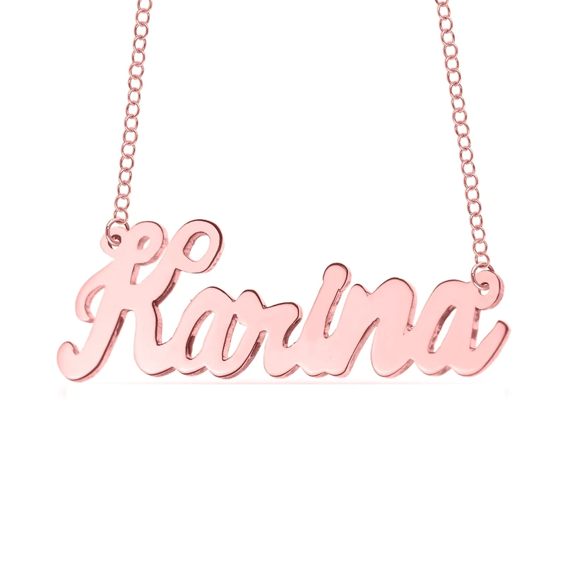 Mitchell K 18KT Rose Gold Plated Sterling Silver 18-inch Personalized Name Necklace. See Details*