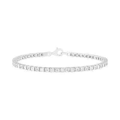 1/10 CTW Diamond Tennis 7.5-inch Bracelet in Sterling Silver