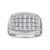 1/2 CTW Natural Diamond Illusion Set Ring in Sterling Silver