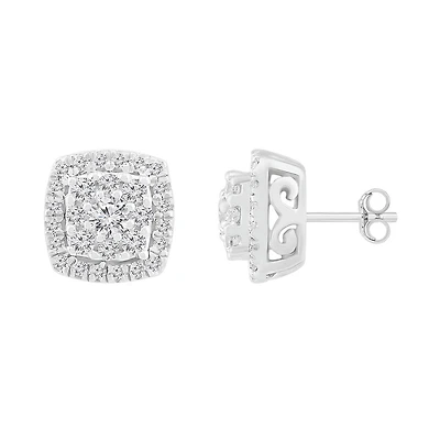 1/3 CTW Diamond Fashion Stud Earrings in 10KT White Gold