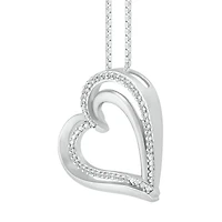 1/8 CTW Diamond Heart 18-inch Pendant in Sterling Silver