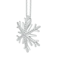 1/8 CTW Diamond Snowflake 18-inch Pendant in Sterling Silver