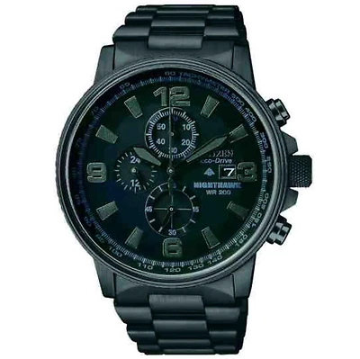 Citizen Watch with 42MM Black Round Dial and Stainless Steel Bracelet. CA0295-58E