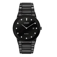 Citizen Watch with 40MM Black Round Dial and Stainless Steel Bracelet. AU1065-58G