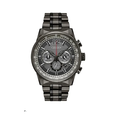Citizen Watch with 43MM Grey Round Dial and Stainless Steel Bracelet. CA4377-53H