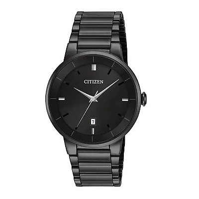 Citizen Watch with 40MM Black Round Dial and Stainless Steel Bracelet. BI5017-50E