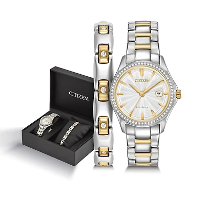 Citizen Watch with 30MM Silvertone Round Dial and Stainless Steel Bracelet. FE1144-69A