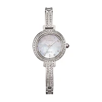Citizen Crystal Collection Watch with 25X25 MM Mother-of-Pearl Round Dial and Stainless Steel Bracelet. EM0860-51D