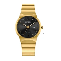 Citizen Axiom Watch 32MM Black Dial and Goldtone Stainless Steel Bracelet. EW2672-58E