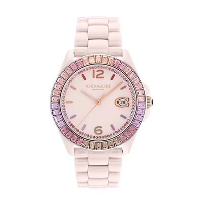 DAN Coach Greyson Crystal Accent 36MM Stainless Steel Watch  display picture 1