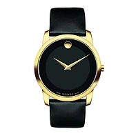 Movado Museum Classic with Black Dial and Leather Strap. 0607271