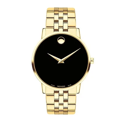 Movado Watch with 40MM Black Round Dial and Stainless Steel Bracelet. 0607203