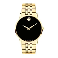 Movado Watch with 40MM Black Round Dial and Stainless Steel Bracelet. 0607203