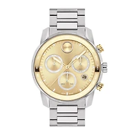Movado BOLD Verso 44MM Champagne Chronograph Dial and Stainless Steel Watch. 3600907