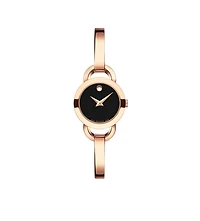 Movado Watch with 22MM Black Round Dial and Stainless Steel Bracelet. 0607065