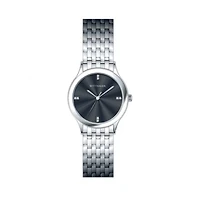 Wittnauer with 34MM Black Round Dial Stainless Steel Watch Band. WN4097