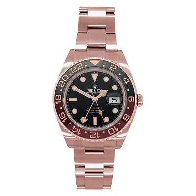 Pre-Owned Rolex 18KT Rose Gold 40MM GMT Master II Root Beer. 126715
