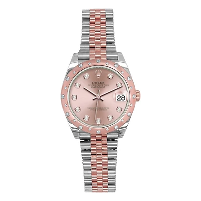 Pre-Owned Rolex 18KT Rose Gold & Steel 31MM Diamond Dial. 178341