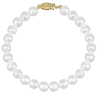 6MM Round Pearl 7.25-inch Bracelet in 14KT Yellow Gold