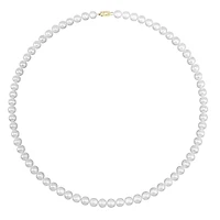 7MM Round Pearl Filigree 20-inch Necklace in 14KT Yellow Gold
