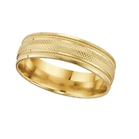 6MM Wedding Ring in 10KT Yellow Gold. Size 10