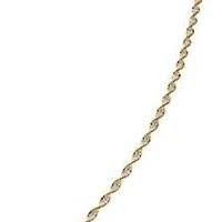 Two-Tone Sterling Silver 9-inch Twist Anklet