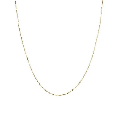14KT Yellow Gold 14-inch 0.6MM Box Childrens Chain