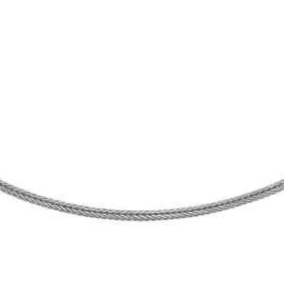 10KT White Gold 20-inch Fancy Necklace Foxtail Chain