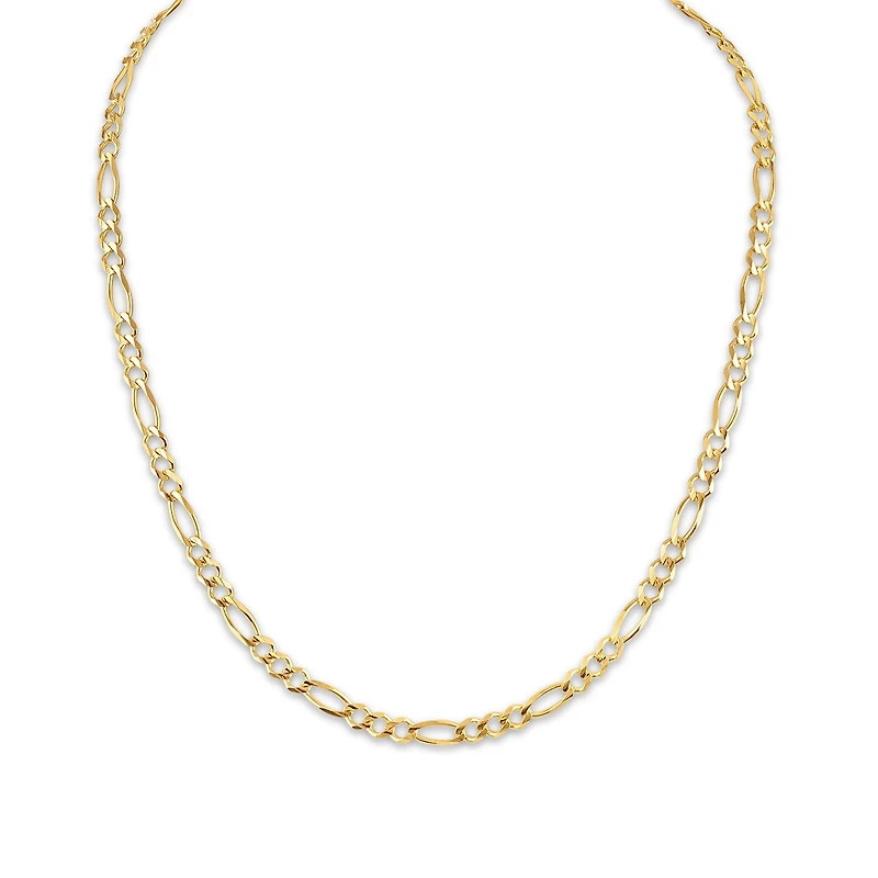 10KT Yellow Gold 20-inch 5.3MM Figaro Lobster Clasp Chain