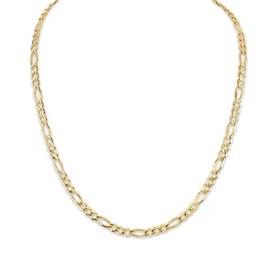 10KT Yellow Gold 20-inch 5.3MM Figaro Lobster Clasp Chain