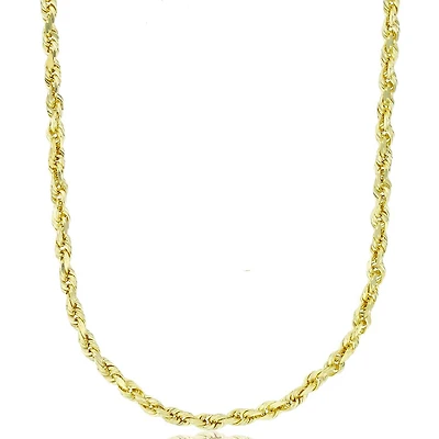14KT Yellow Gold 24-inch 3.1MM Rope Chain